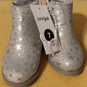 Cat & Jack Silver Star boots
